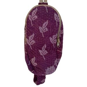 Kantha Bae Purple Zippered Sling Bag with Interior Pocket | Upcycled Vintage